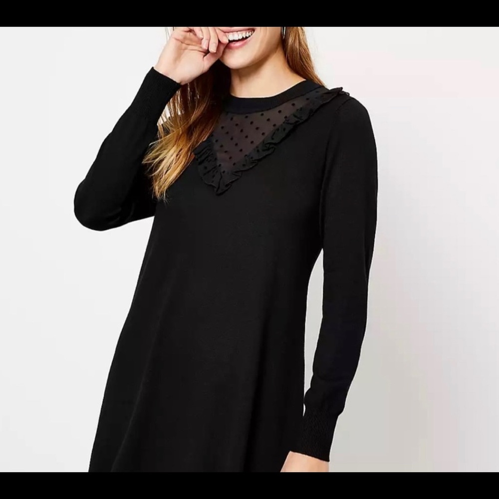 LOFT ✨NWTs✨ Mix media sweater dress